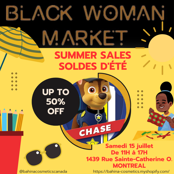 BAHINA COSMETICS au Black Woman Market cet été